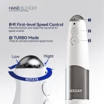 800W 4-in-1 푸드 블렌더 세트(홀더 포함), 터보 모드가 있는 핸드 믹서, 화이트 - 이미지 3