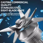 2LAdjustable 속도 등급 믹서 Juicer 과일 푸드 프로세서 아이스 스무디 블렌더 크러셔 벽 깨는 기계 과일 Juicer Blen - 이미지 6