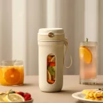 주방용 전기 휴대용 믹서기 충전식 전기 스무디 착즙기, 원 단추 온 오프 스무디 밀크쉐이크 메 - 이미지 3