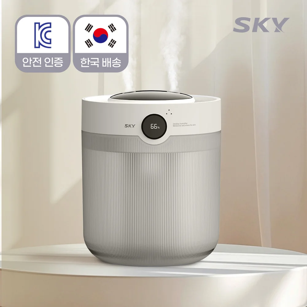 kf-Scb68c67912a3403a99d3ccd15075de1db 스카이 2L 대용량 듀얼 무드등 탁상용 가습기 습도 센서 무소음 아기 사무실 MH30 - 이미지 1