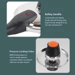 압력솥 스테인리스 스틸 폭발 방지 다기능 안전 밸브 80KPA 보안 손잡이 압력 조리 냄비 - 이미지 3