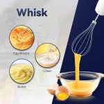 800W 4-in-1 푸드 블렌더 세트(홀더 포함), 터보 모드가 있는 핸드 믹서, 화이트 - 이미지 6